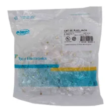 سوکت شبکه CAT6 RJ45 امپ مدل KSG-10 بسته 10 عددی