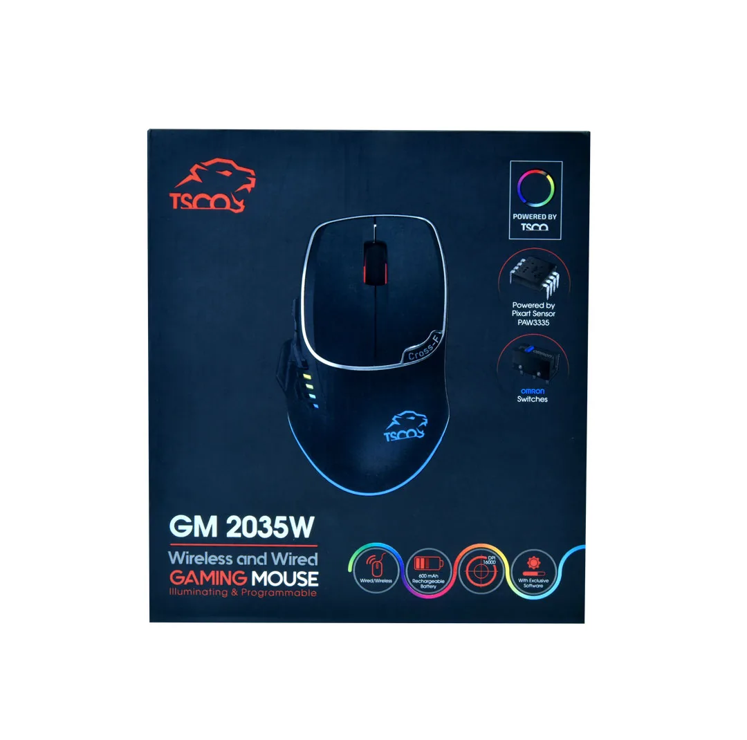 ماوس بی سیم مخصوص بازی تسکو مدل GM 2035