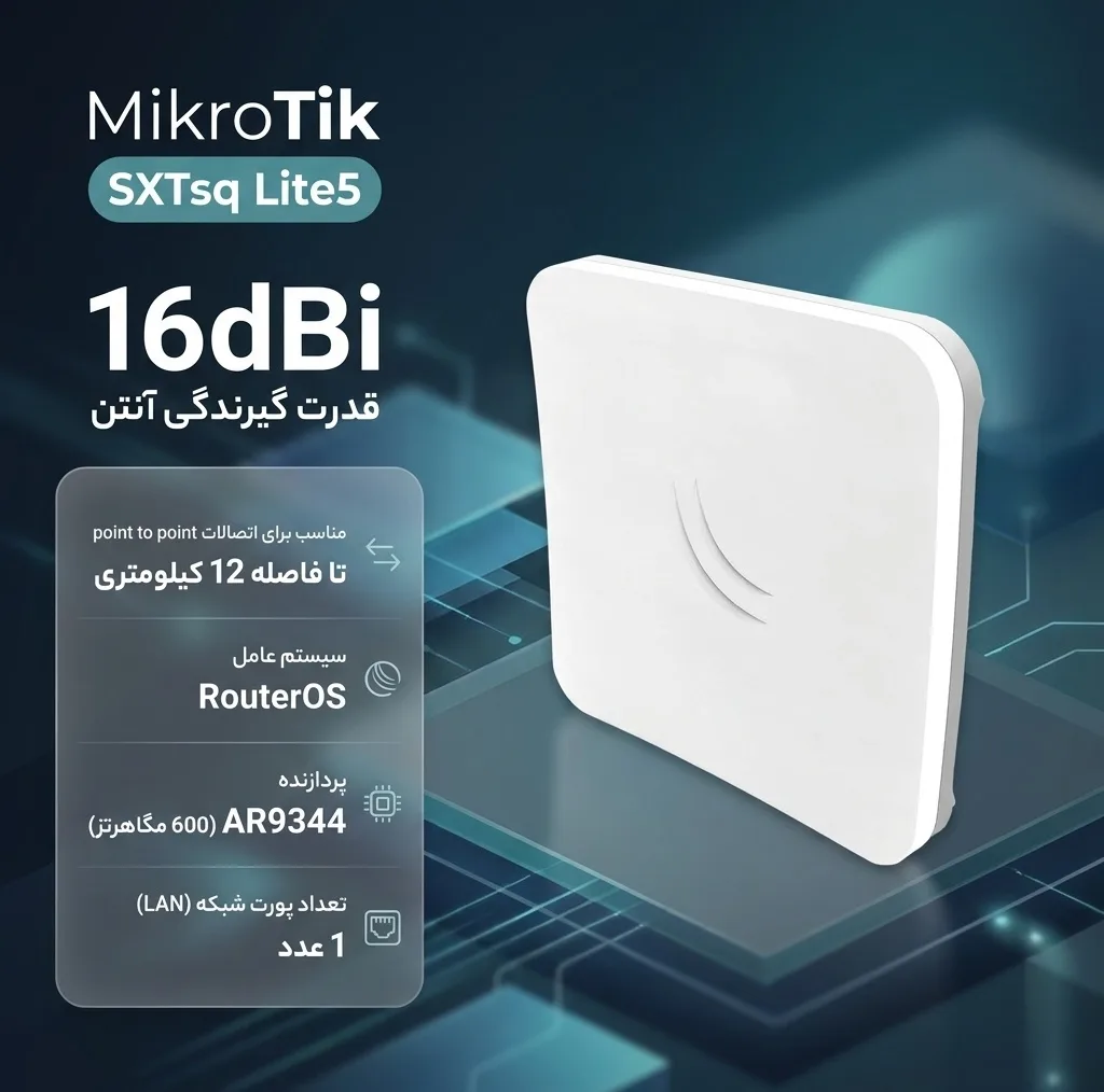 اکسس پوینت بی سیم میکروتیک مدل SXTsq Lite5