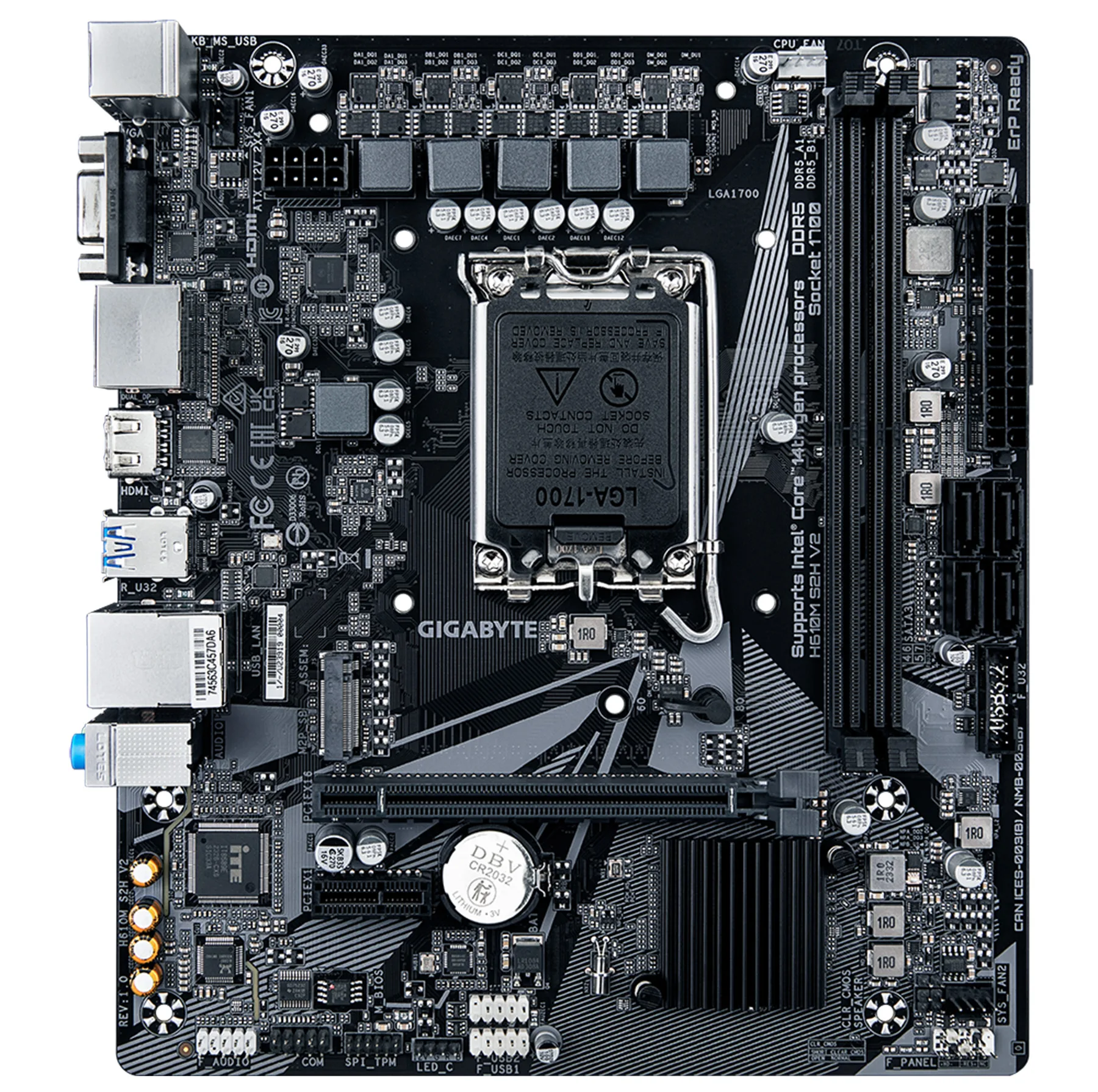 مادربرد گیگابایت مدل H610M S2H V2 rev. 1.0