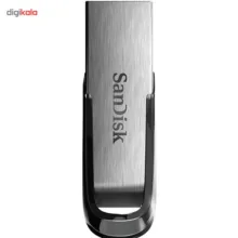 فلش مموری سن دیسک Ultra Flair CZ73 ظرفیت 64 گیگابایت با رابط USB 3.0 و بدنه فلزی مقاوم، سرعت انتقال 150 مگابایت بر ثانیه و سازگار با انواع سیستم‌عامل‌ها و دستگاه‌ها