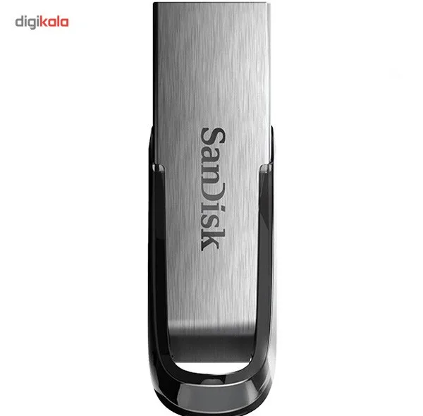 فلش مموری سن دیسک Ultra Flair CZ73 ظرفیت 64 گیگابایت با رابط USB 3.0 و بدنه فلزی مقاوم، سرعت انتقال 150 مگابایت بر ثانیه و سازگار با انواع سیستم‌عامل‌ها و دستگاه‌ها