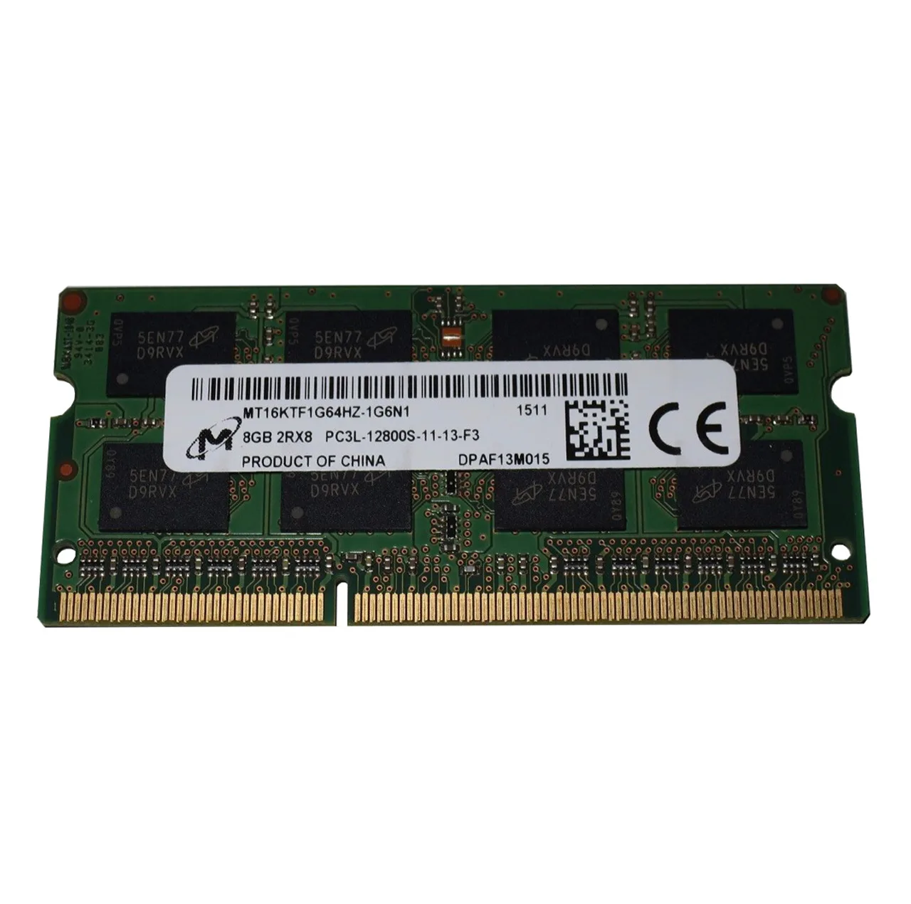 رم لپ‌تاپ میکرون DDR3L ظرفیت 8 گیگابایت فرکانس 1600 مگاهرتز مدل 1600 PC3L 12800S تک ماژول