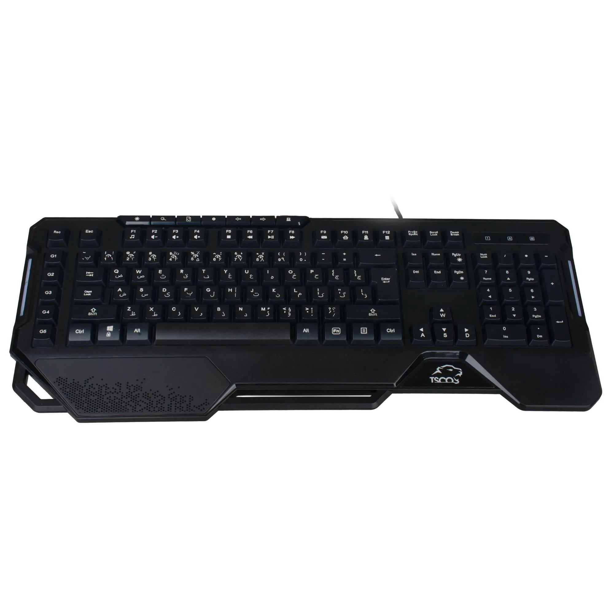 کیبورد گیمینگ تسکو مدل GK 8126، سوییچ ممبران، Full-Size، نورپردازی RGB