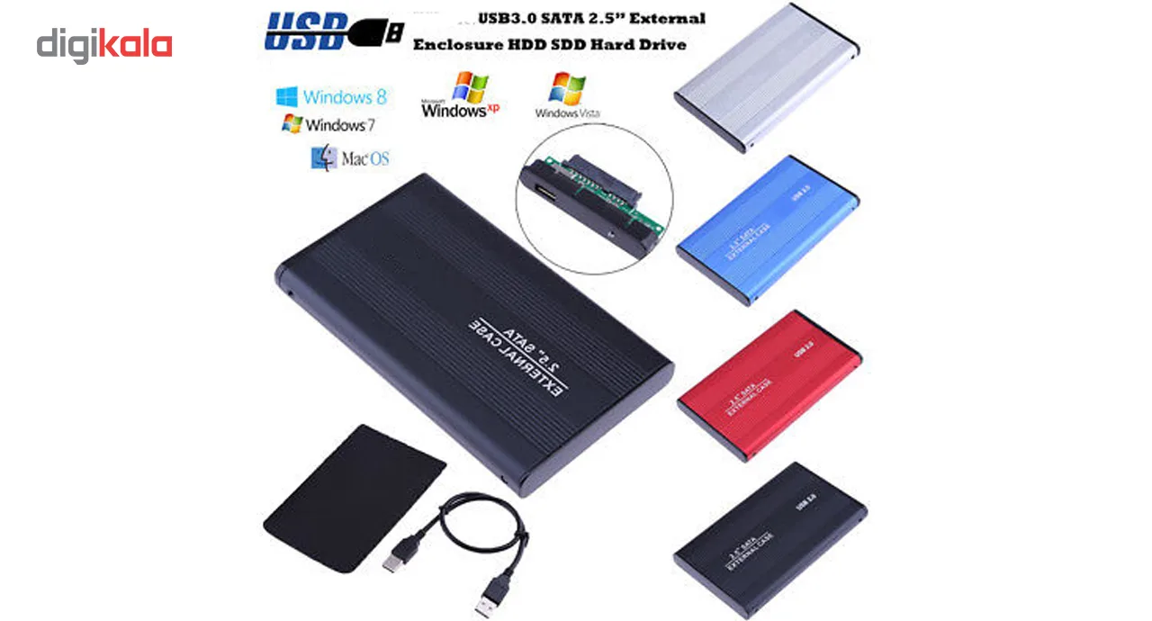 باکس تبدیل SATA به USB 3.0 مدل NM-FB فلزی 2.5 اینچی