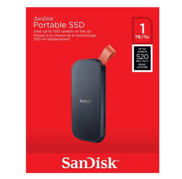 اس اس دی اکسترنال سن دیسک مدل PORTABLE E30 ظرفیت 1 ترابایت رابط USB 3.2 Gen2