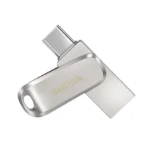 فلش مموری سن دیسک Ultra Dual Drive Luxe ظرفیت 1 ترابایت با دو رابط USB Type-C و USB Type-A، طراحی تاشو، فلزی، سازگار با ویندوز، مک، اندروید و iOS، استاندارد USB 3.2 Gen2