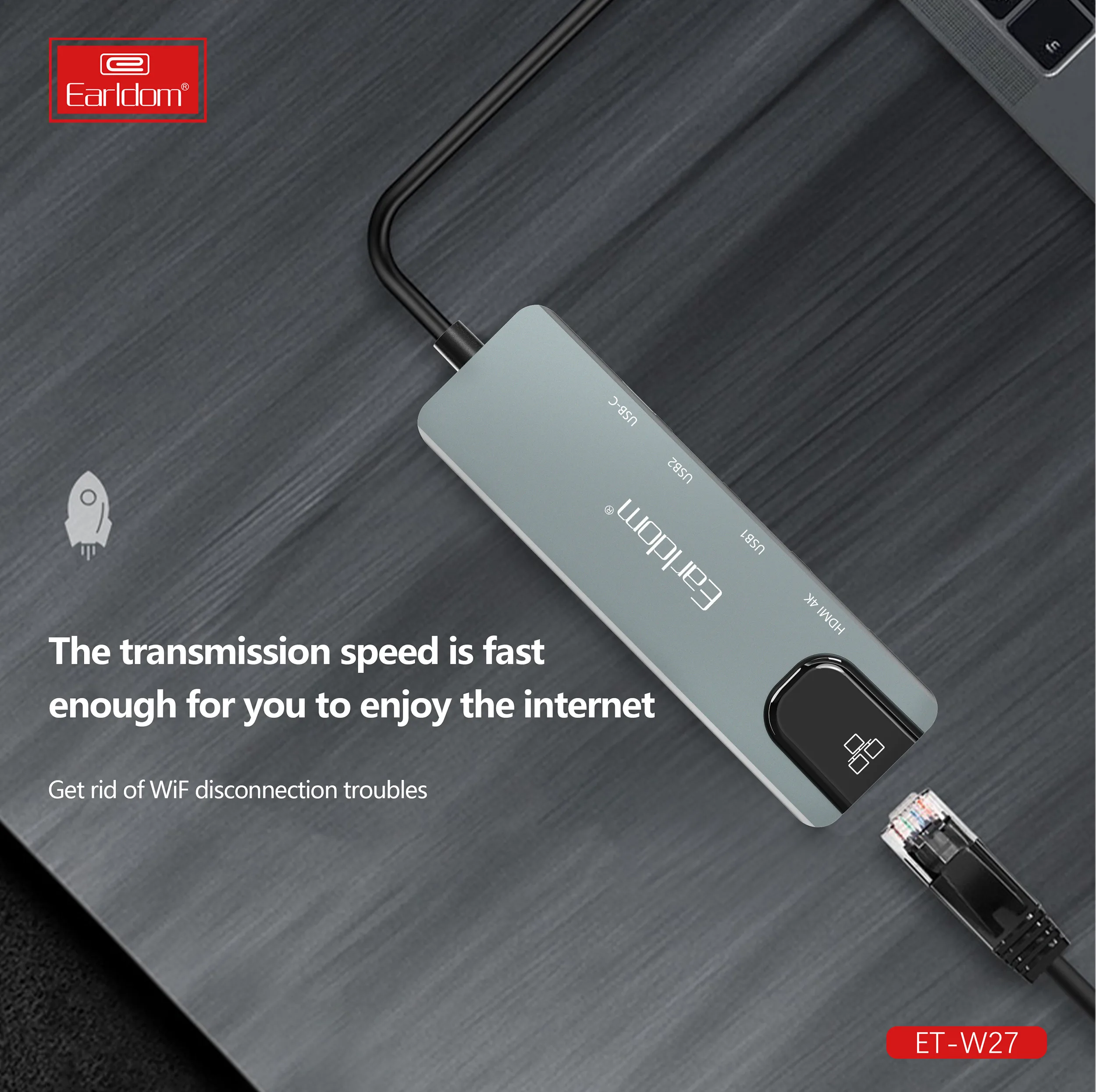 هاب 5 پورت USB-C ارلدام مدل 5IN1 W27