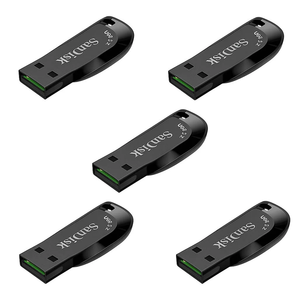 فلش مموری سن دیسک مدل Ultra Shift ظرفیت 32 گیگابایت با رابط USB 3.2 بسته 5 عددی