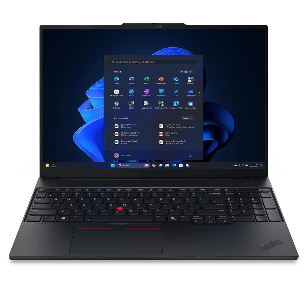 لپ تاپ 16 اینچی لنوو مدل ThinkPad E16 Gen 3-Core Ultra 7 256V-16GB LPDDR5X 8533MHz-1TB SSD-IPS-Backlit-Fingerprint-W - کاستوم شده