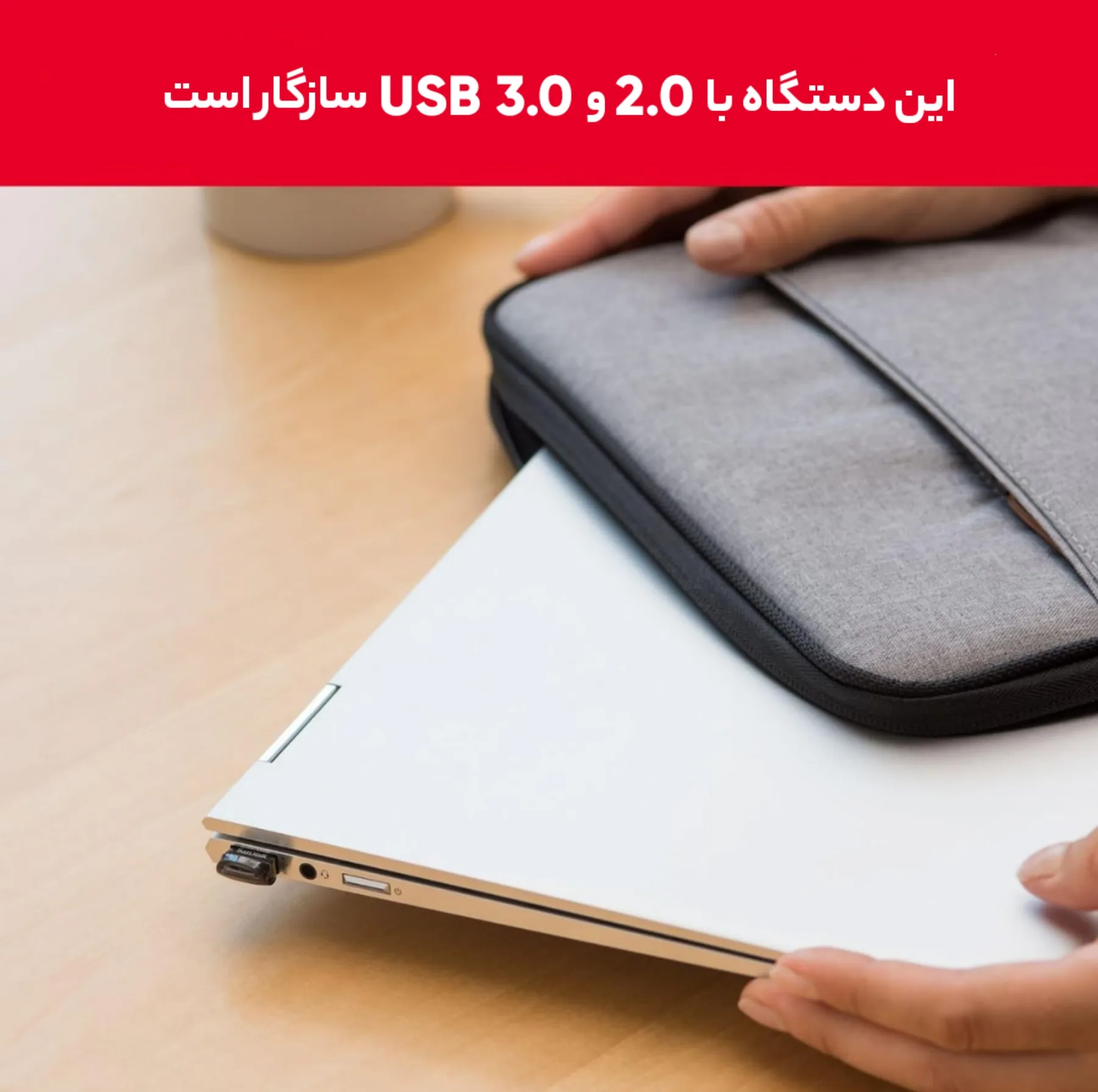 فلش مموری سن دیسک مدل ظرفیت 128 گیگابایت