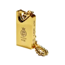 فلش مموری کوئین تک مدل GLINK ظرفیت 64 گیگابایت با رابط USB 2.0، بدنه فلزی مقاوم در برابر آب و ضربه، طراحی فشرده و زنجیر محافظ، سرعت انتقال 30 مگابایت بر ثانیه، سازگار با انواع سیستم‌عامل‌ها و دستگاه‌های USB