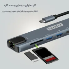هاب 8 پورت USB-C به HDMI سیپولار مدل 8in1 SP-HU879