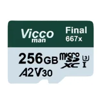 کارت حافظه microSDXC ویکومن مدل Final667x کلاس A2 استاندارد UHS-II U3 سرعت 150MBs ظرفیت 256 گیگابایت