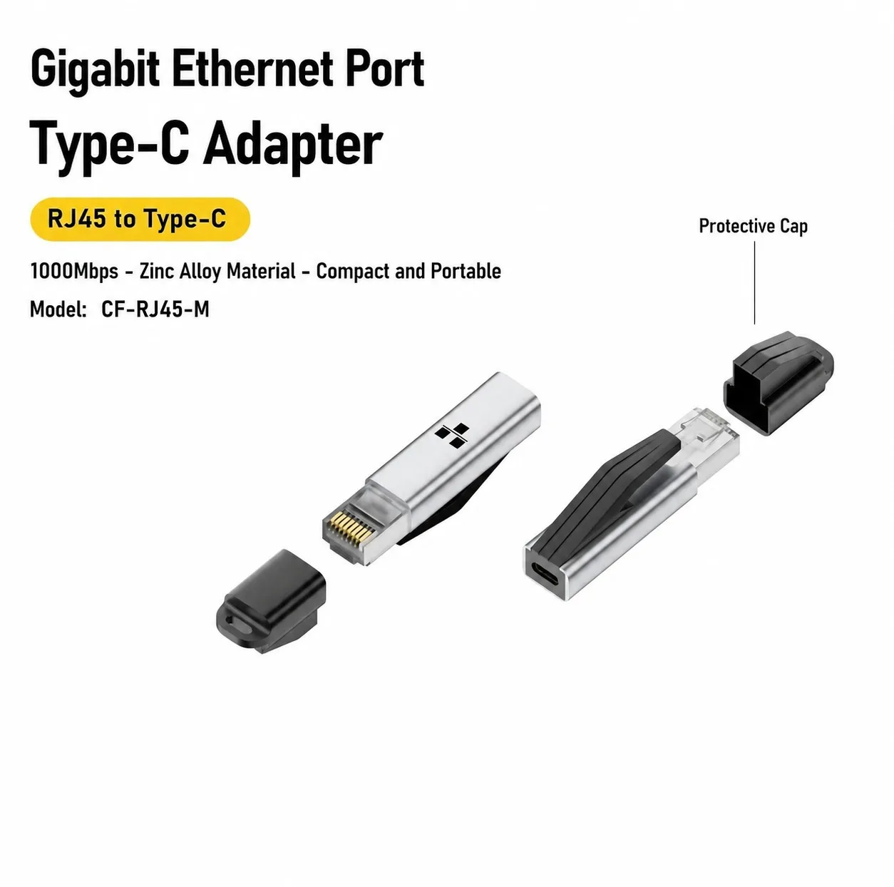 مبدل USB-C به LAN مدل RJ45A
