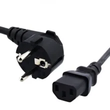 کابل برق 3 پین منبع تغذیه کامپیوتر بافو مدل C13 طول 1.5 متر