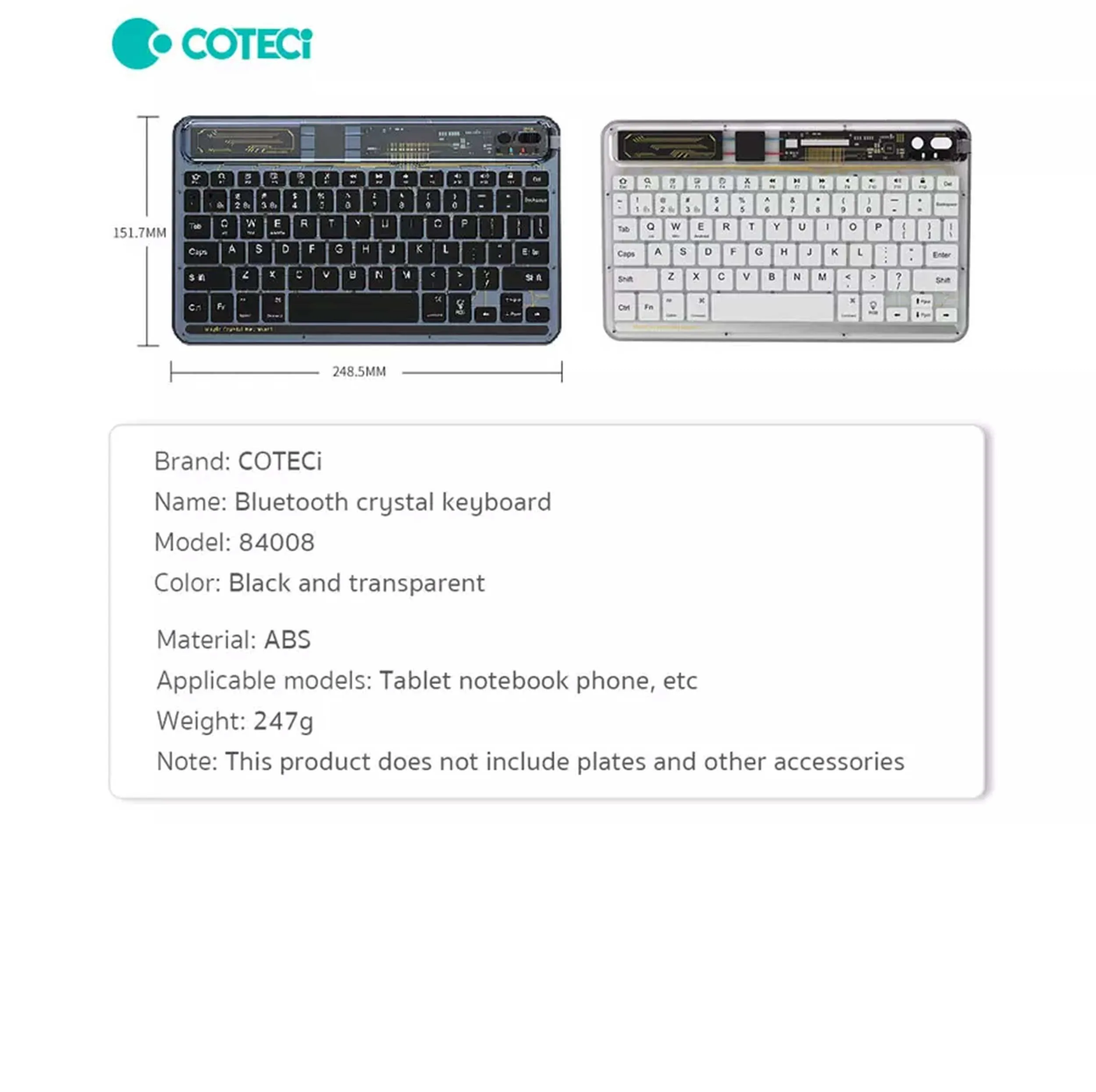 کیبورد بیسیم کوتتسی مدل  84008