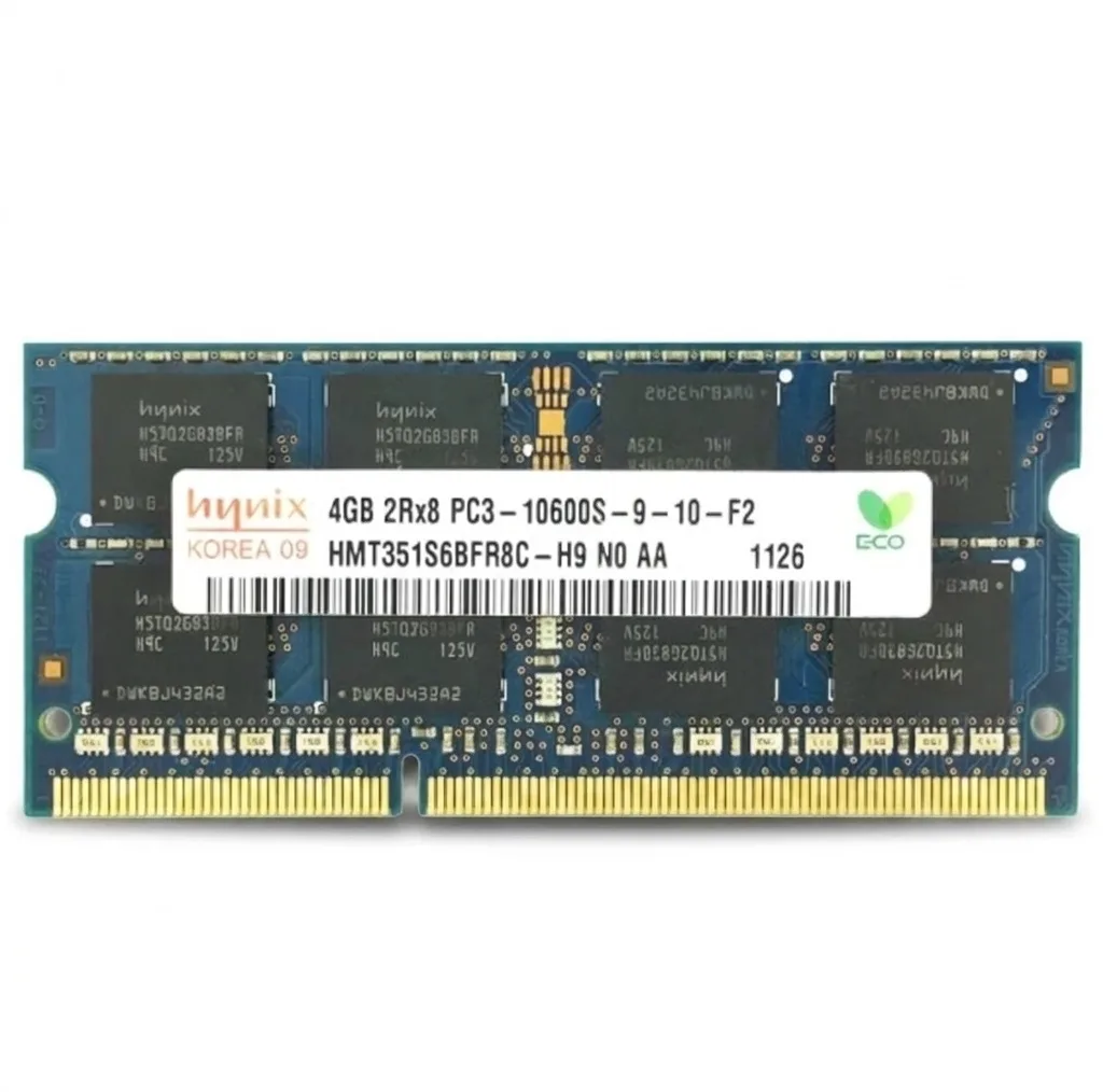رم لپ‌تاپ 4 گیگابایت DDR3 تک کاناله 1333 مگاهرتز CL9 هاینیکس مدل PC3-10600s SO-DIMM