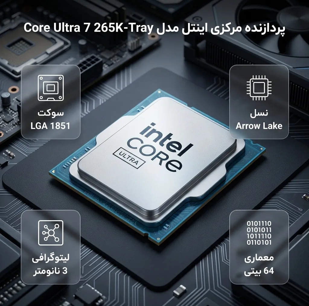 پردازنده مرکزی اینتل مدل Core Ultra 7 265K-Tray