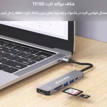 هاب 6 پورت USB-C ماکار مدل MK-HDMI