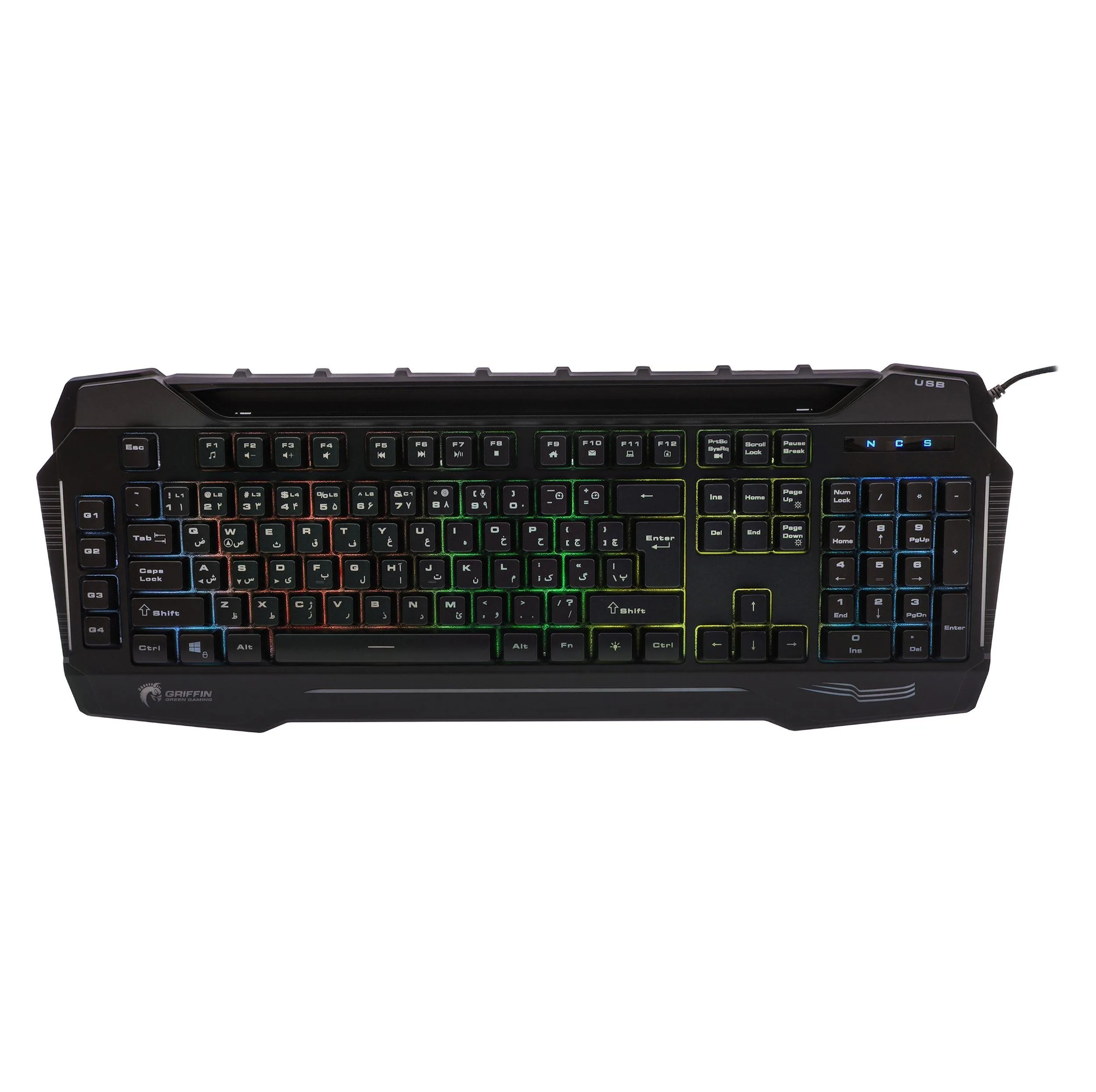 کیبورد گیمینگ گرین مدل GK702-RGB، Full-Size نورپردازی RGB