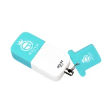 فلش مموری کوئین تک مدل ROOT ظرفیت 64 گیگابایت با رابط USB 2.0 و سرعت خواندن 25 مگابایت بر ثانیه، طراحی درپوش‌دار و بند آویز، سازگار با تمام سیستم‌عامل‌ها و دستگاه‌های مختلف
