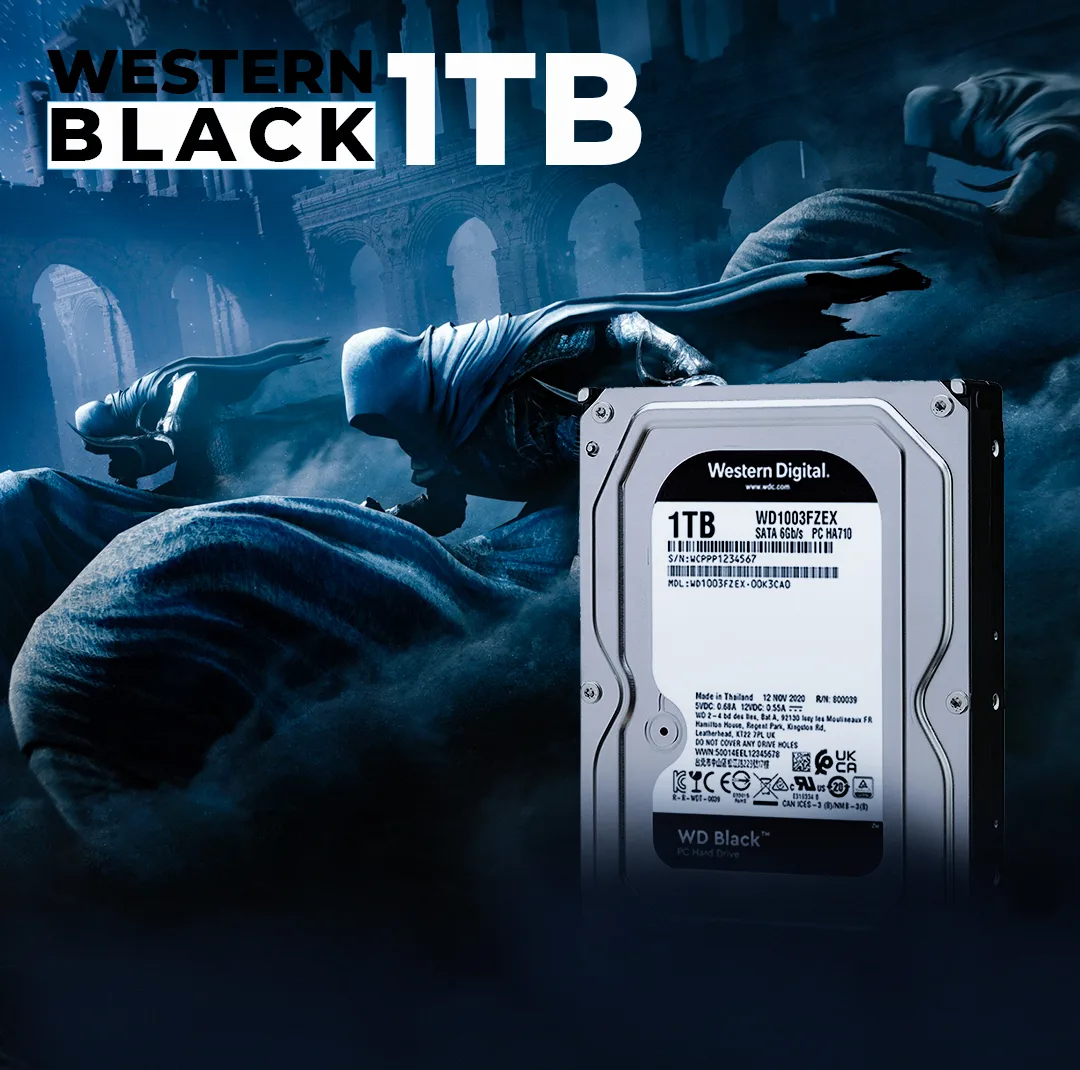 هارد دیسک اینترنال وسترن دیجیتال مدل Black WD1003FZEX ظرفیت 1 ترابایت