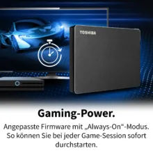 هارد اکسترنال توشیبا مدل Canvio Gaming ظرفیت دو ترابایت دارای رابط USB Type-A 3.2