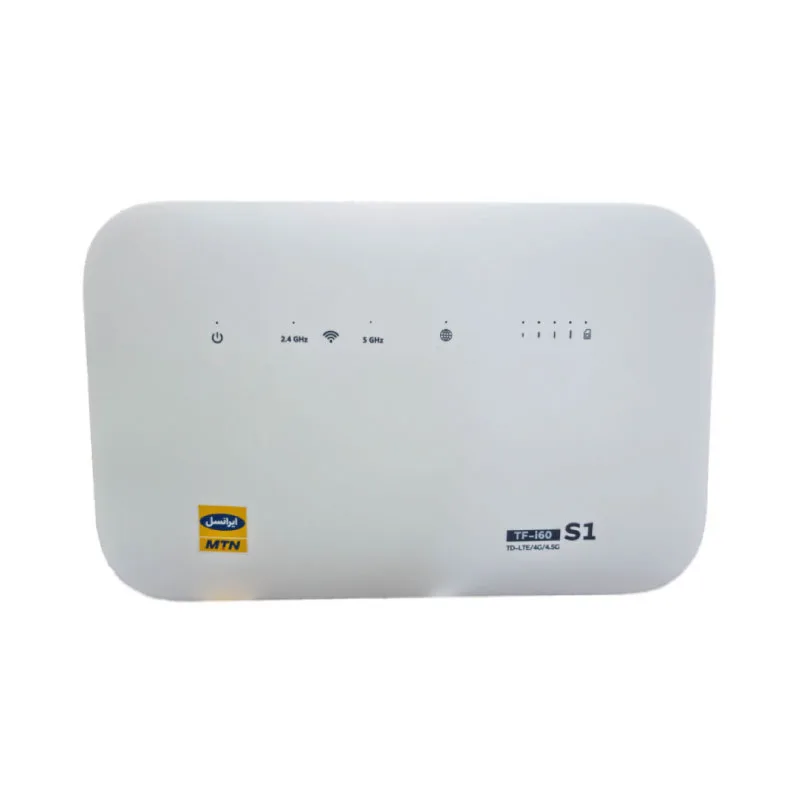 مودم روتر خانگی 4G LTE ایرانسل مدل TF-i60 S1 با پشتیبانی 32 کاربر همزمان، سرعت 300 مگابیت بر ثانیه، پورت WAN، قابلیت ایجاد 4 شبکه بیسیم مستقل و سیمکارت TD-LTE همراه با 50 گیگابایت اینترنت رایگان