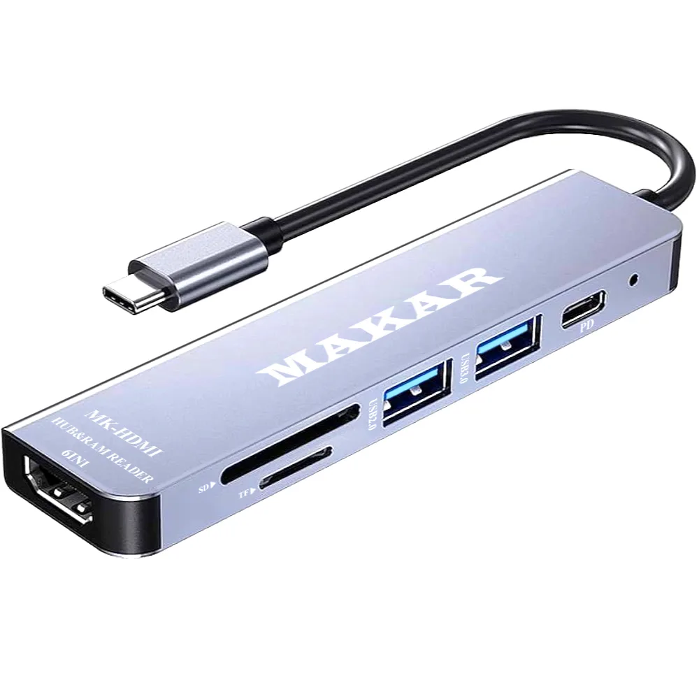هاب 6 پورت USB-C ماکار مدل MK-HDMI