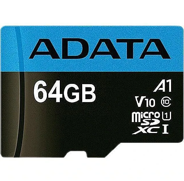 کارت حافظه microSDXC ای دیتا مدل Premier کلاس 10 استاندارد UHS-I V10 A1سرعت 100MBps ظرفیت 64 گیگابایت به همراه آداپتور