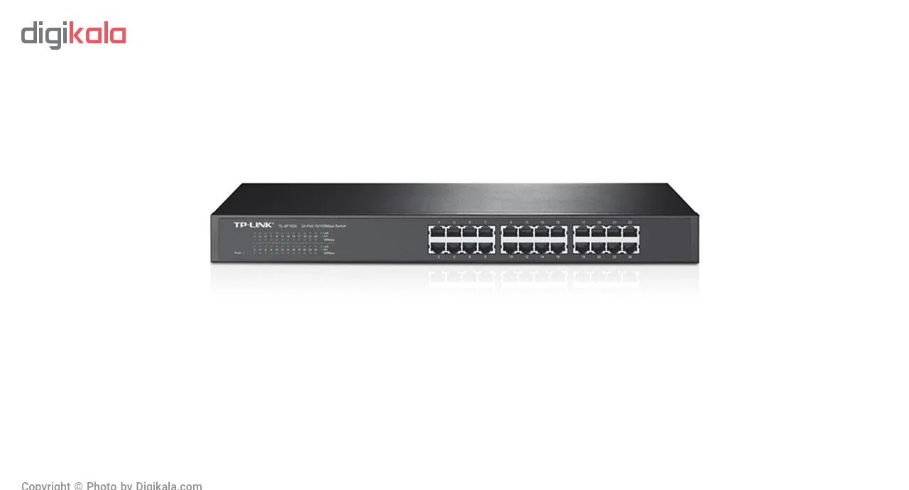 سوییچ 24 پورت مگابیتی و رکمونت تی پی-لینک مدل TL-SF1024