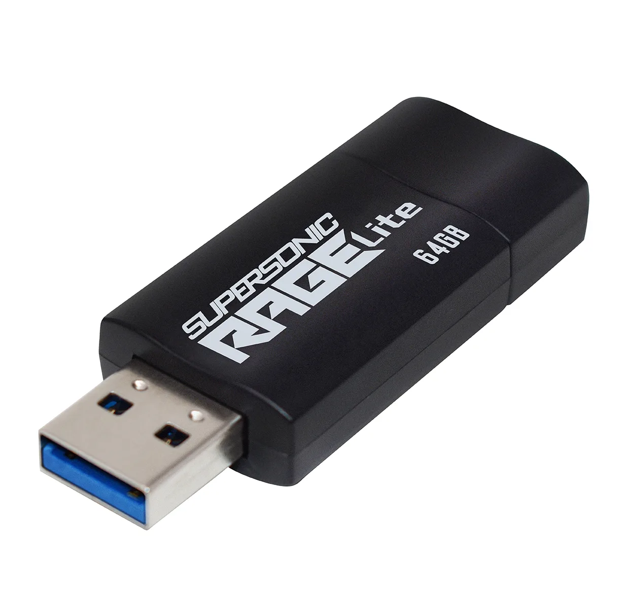 فلش مموری 64 گیگابایت پتریوت مدل Patriot RAGE LITE با رابط USB 3.2 سرعت انتقال تا 120 مگابایت بر ثانیه، مقاوم در برابر آب، ضربه، شوک و گرد و غبار، طراحی کشویی محافظ پورت، سازگار با ویندوز 7 تا 10، لینوکس و مک او اس