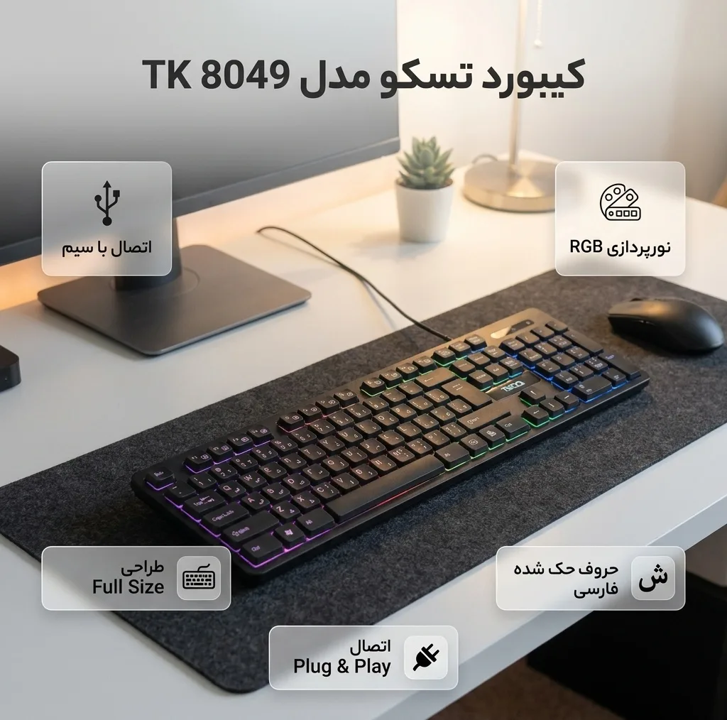 کیبورد تسکو مدل TK 8049