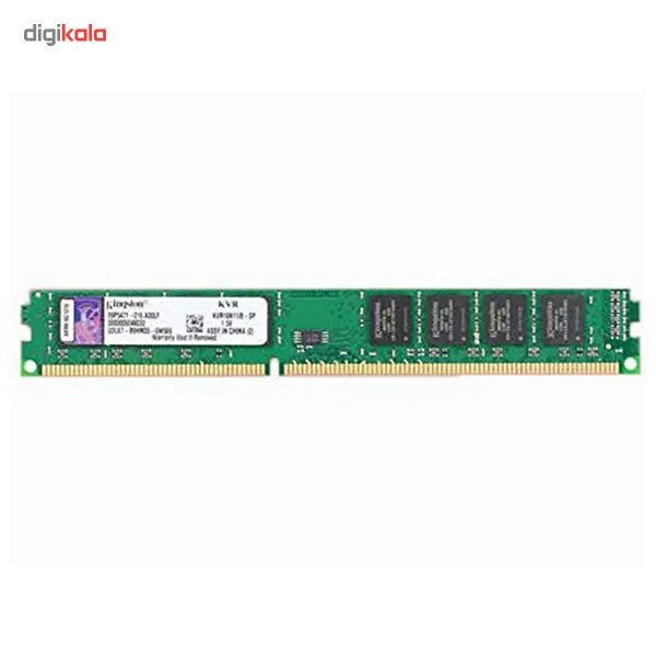 رم کامپیوتر کینگستون مدل ValueRAM DDR3 4 گیگابایت 1600 مگاهرتز تک کاناله U-DIMM با تایمینگ CL11 و ولتاژ کاری 1.5 ولت