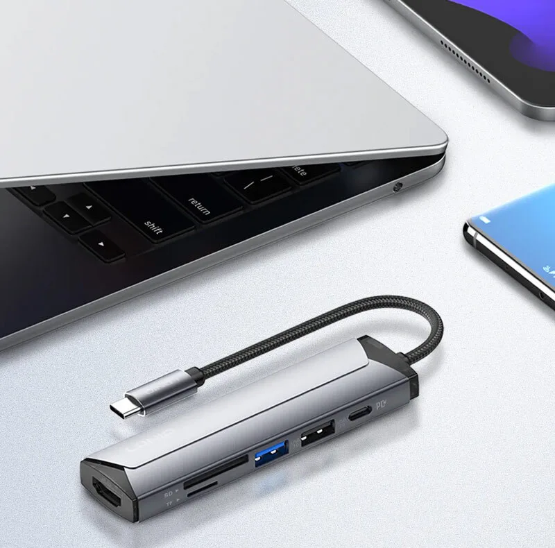 هاب 6 پورت USB-C الدینیو مدل DS-56H