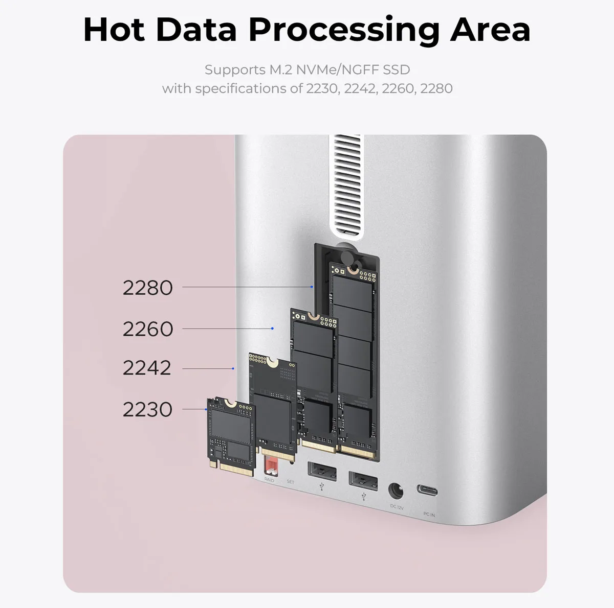 داک استیشن Mini Tower USB-C اوریکو مدل M435-V1