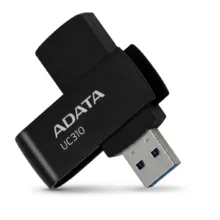 فلش مموری ای دیتا مدل UC310 ظرفیت 64 گیگابایت با رابط USB 3.2 Gen1، طراحی چرخشی، سازگار با ویندوز، مک، لینوکس، بدون نیاز به نصب درایور و مناسب استفاده در کامپیوتر، لپ‌تاپ، گوشی و تلویزیون