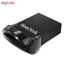 فلش مموری سن دیسک مدل ULTRA FIT USB 3.1 ظرفیت 64 گیگابایت با سرعت خواندن 130 مگابایت بر ثانیه، طراحی فوق کوچک، نرم‌افزار امنیتی SanDisk SecureAccess و بازیابی فایل RESCUEPRO Deluxe، مناسب ضبط خودرو و تلویزیون