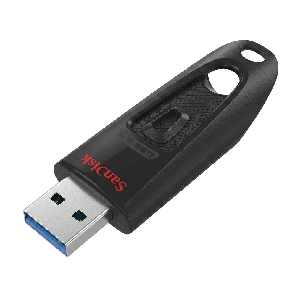 فلش مموری سن دیسک مدل CZ48 ظرفیت 64 گیگابایت با رابط USB 3.0، طراحی کشویی بدون درپوش، سرعت خواندن تا 100 مگابایت بر ثانیه و قابلیت رمزنگاری