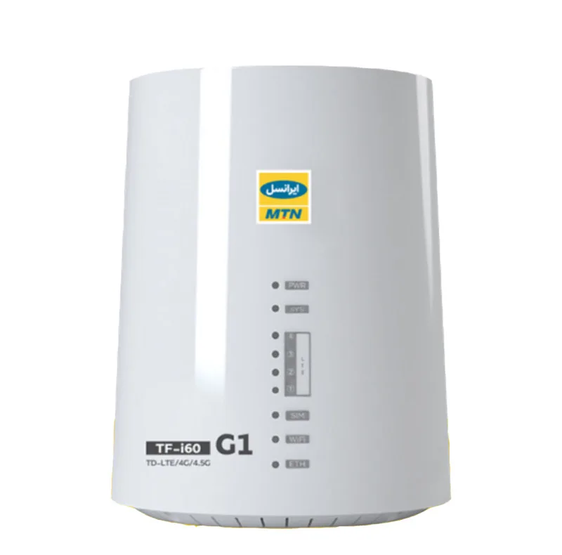 مودم 4.5G ایرانسل مدل TF-i60 G1 به همراه 600 گیگابایت اینترنت 6 ماهه و یک عدد سیم کارت دائمی و 20 گیگابایت اینترنت 6 ماهه