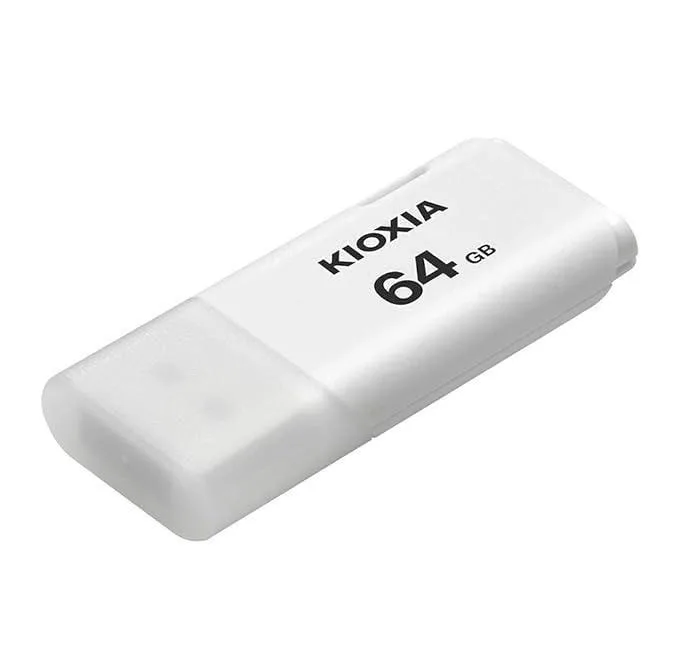 فلش مموری کیوکسیا مدل U202 ظرفیت 64 گیگابایت با رابط USB 2.0، بدنه پلاستیکی مقاوم، درپوش‌دار، سازگار با کامپیوتر، لپ‌تاپ، گوشی، تبلت و تلویزیون، پشتیبانی از Windows 11 و macOS نسخه 12 تا 15