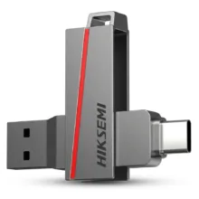 فلش مموری OTG هایک سمی 64 گیگابایت مدل HS-USB-E307C با رابط‌های USB نسخه 3.2 و Type-C، مقاوم در برابر ضربه و خط‌وخش