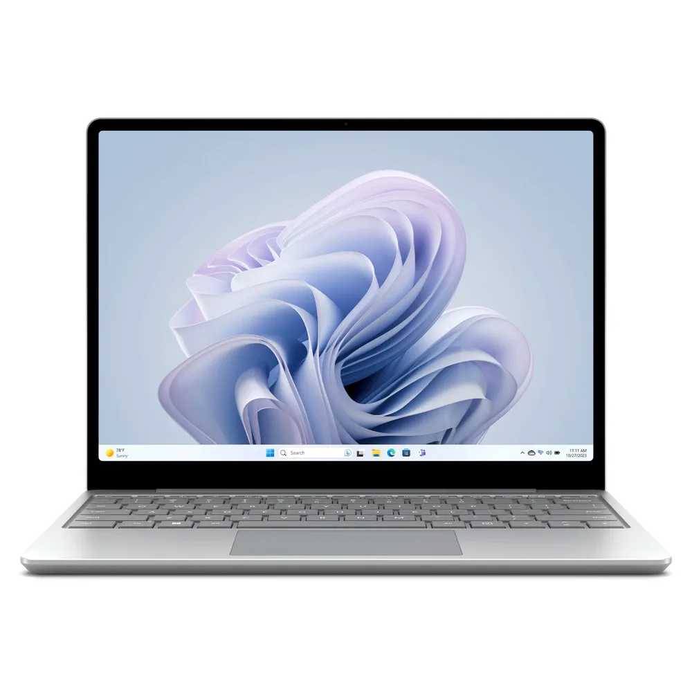 لپتاپ مایکروسافت مدل Surface Laptop Go 3 با پردازنده Core i5-1235U، رم LPDDR5 8GB، حافظه SSD با ظرفیت 256GB، نمایشگر لمسی 12.4 اینچ PixelSense، دارای حسگر اثر انگشت، سیستمعامل Windows 11