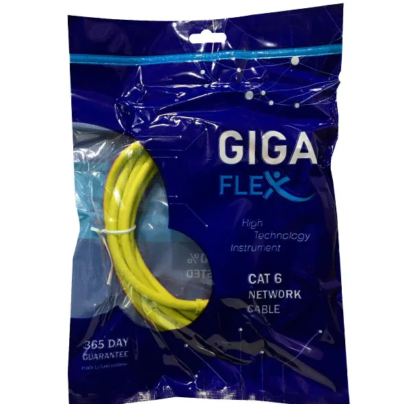 کابل شبکه Cat6 گیگافلکس مدل GI-UTP-5M-Yelow