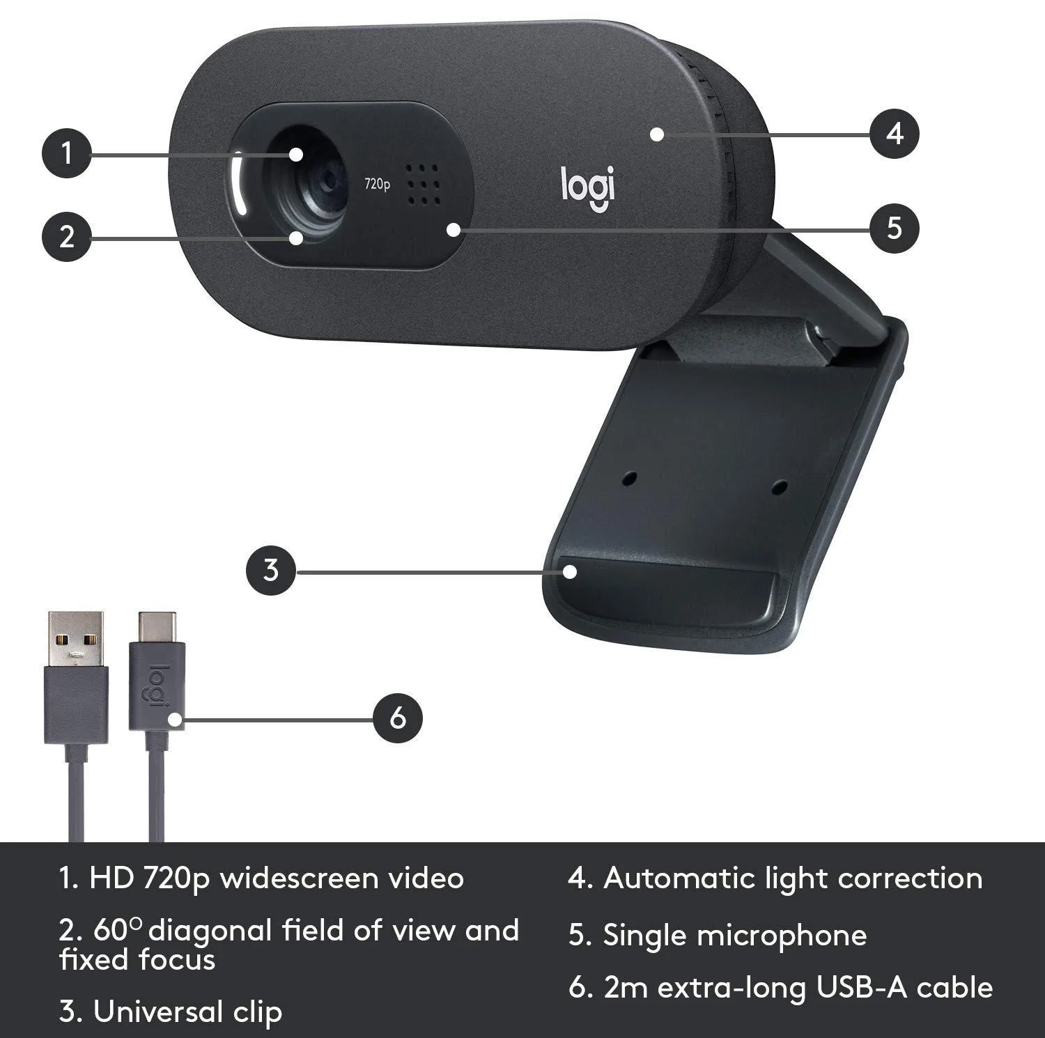 وب کم لاجیتک مدل C505 HD