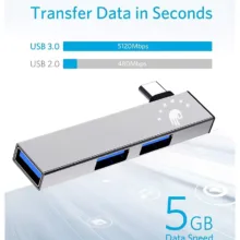هاب 3 پورت USB-C اکی یس مدل HUB300TYPEC