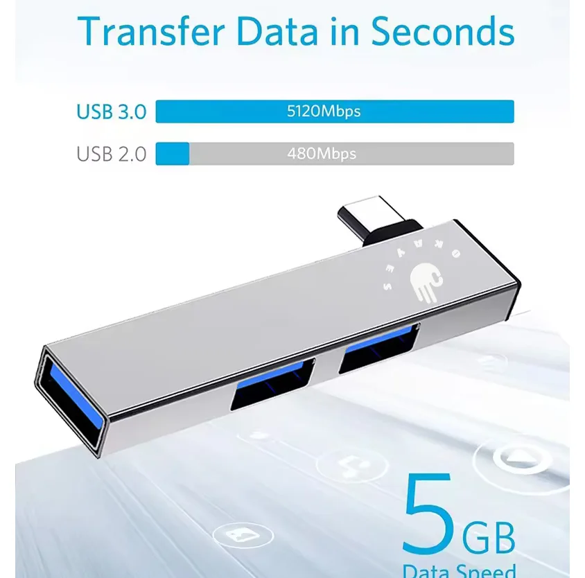 هاب 3 پورت USB-C اکی یس مدل HUB300TYPEC