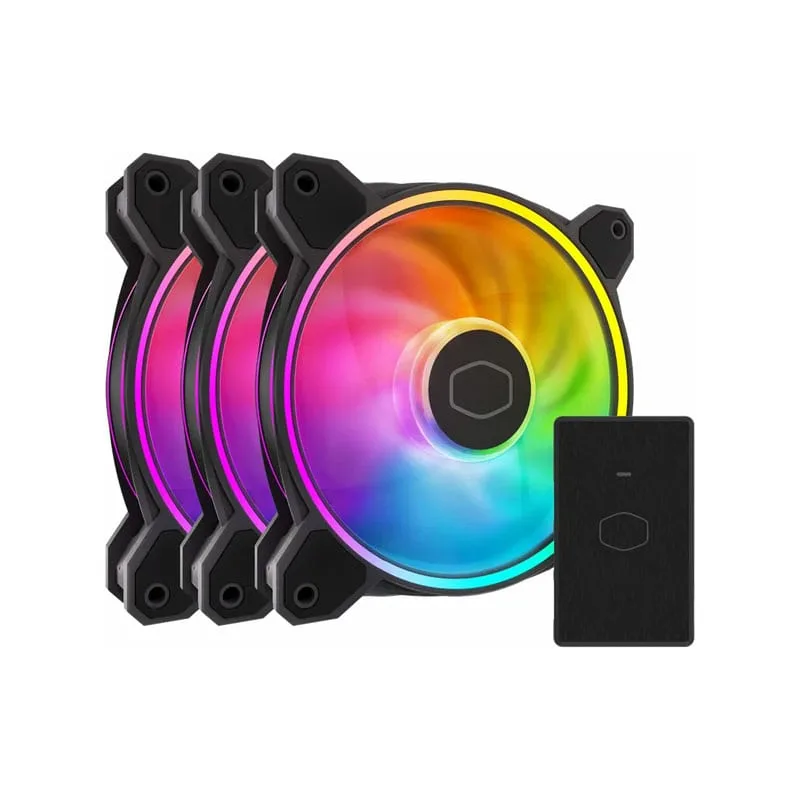 فن کیس کولر مستر مدل MasterFan MF120 Halo2 بسته سه عددی