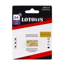 فلش مموری لوتوس مدل L807 ظرفیت 64 گیگابایت با رابط USB 2.0 Type-A، طراحی بندانگشتی و بدنه فلزی